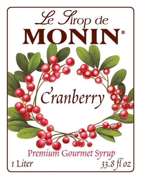 Monin Cranberry Syrup, 1 Liter