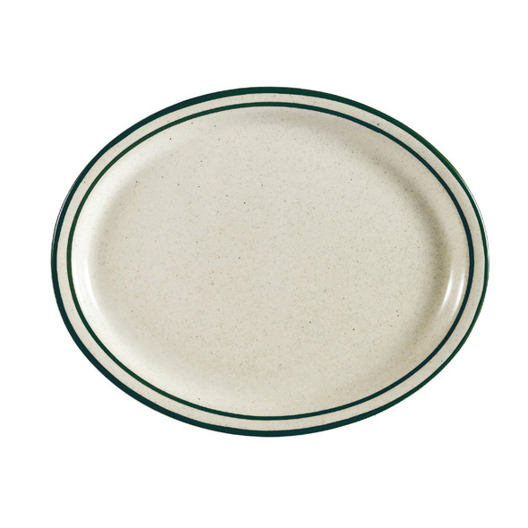 CAC CES-14 Emerald Platter, 13-1/2" Oval American White (12/Case) CAC CES-14 Emerald Platter, 13-1/2" Oval American White (12/Case)