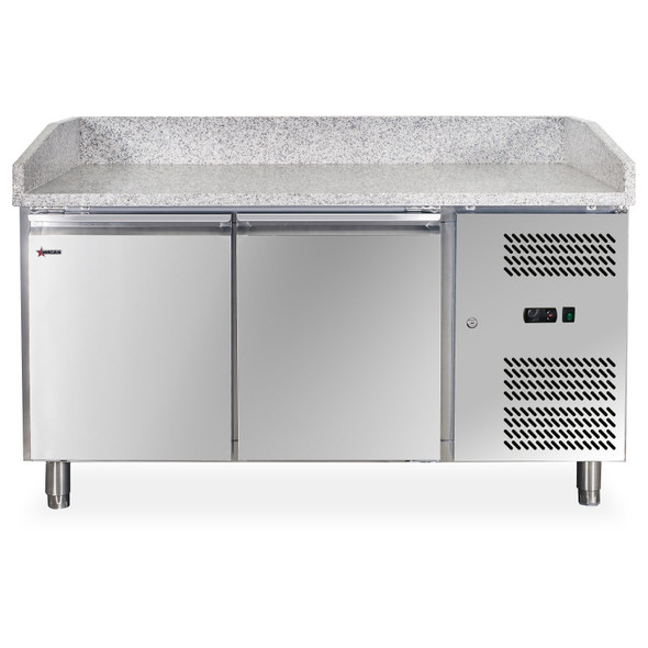 OMCAN PT-CN-0390 59" Granite Top Refrigerated Pizza Prep Table OMCAN PT-CN-0390 59" Granite Top Refrigerated Pizza Prep Table