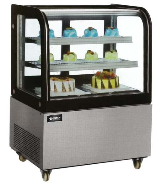 OMCAN RS-CN-0370 Curved Glass Refrigerated Display Case, 47-1/4"