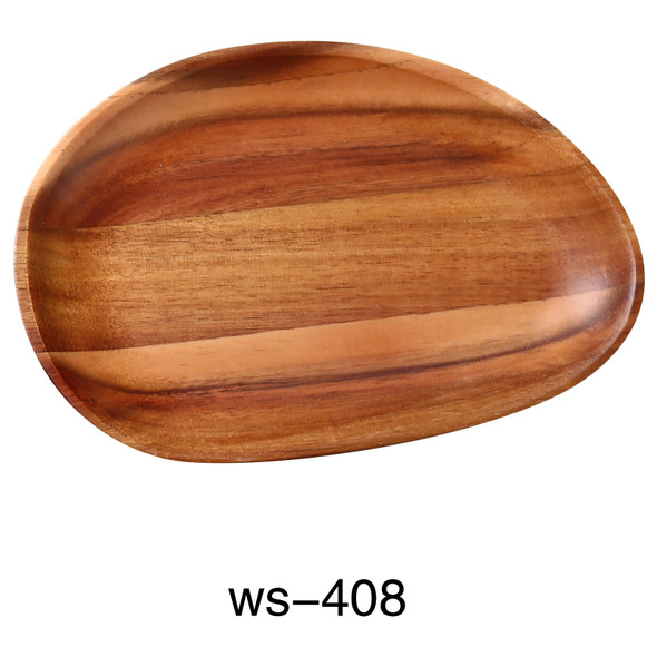 Yanco WS-408 Tray, Oval, 8-1/4"x5-3/4", Wood (Each)