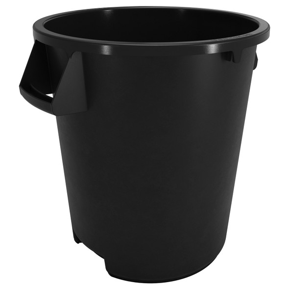 Carlisle 84101003 Bronco Round Trash Container, 10 gallon, Black