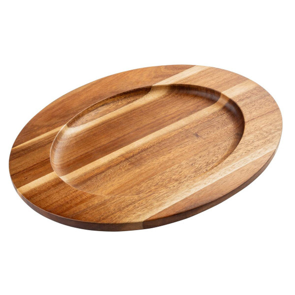 Tablecraft 10764 Acacia Underliner, Wood, for oval cast iron (10746)