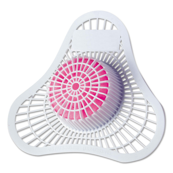 Hospeco 01901 Urinal Screen Pink / Cherry w/ Non-Para Block