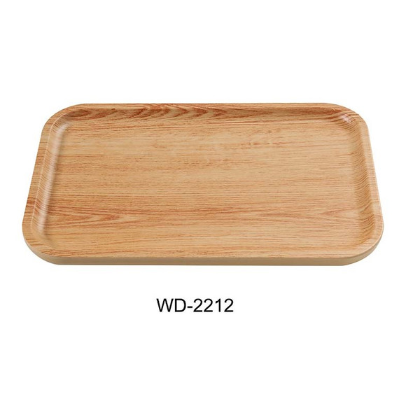 Yanco WD-2212 Wooden Tray II, Rectangular, Melamine, (24/Case)