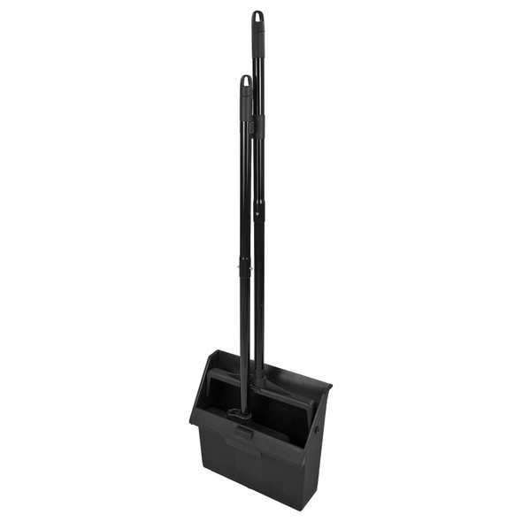 Carlisle 36141503 Lobby Pan & Duo-Sweep Broom Combo, Black
