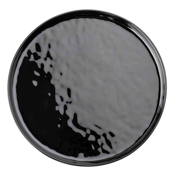 Tablecraft 12534 Ridge Collection Serving Plate, 11", round, Black