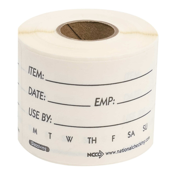 National Checking DSL23BP Food rotation 2" x 3" Dissolving Labels (Pack)