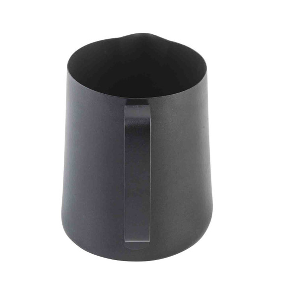Tablecraft 12062 Frothing Cup, 24 oz., 5.25", Stainless Steel, Black