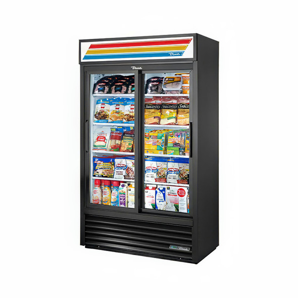True Mfg GDM-41SL-HC-LD Slim Line Refrigerated Merchandiser, two-section