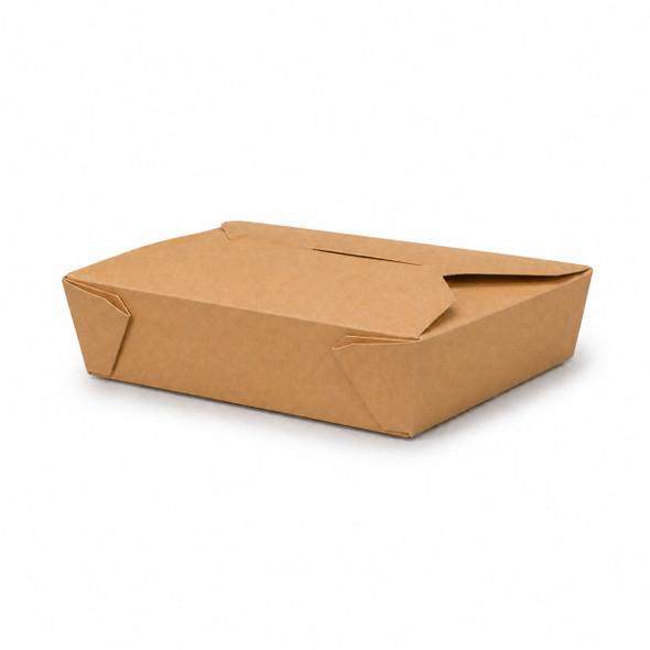 Empress EMPFDBX2-K Kraft Folded Takeout Box, 7"x5.5"x1.8" (200/Case)