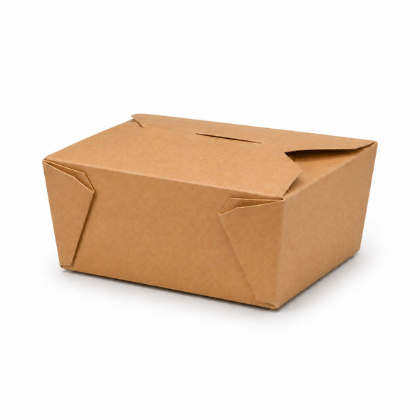 Empress EMPFDBX4-K Kraft Folded Takeout Box, 7"x5.5"x3.5" (160/Case)