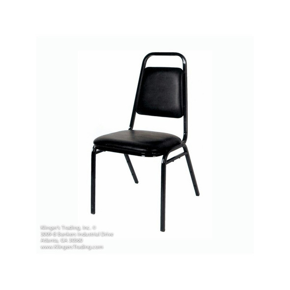 Klinger Stack Chair, tapered square back with hand hold, black Klinger Stack Chair, tapered square back with hand hold, black