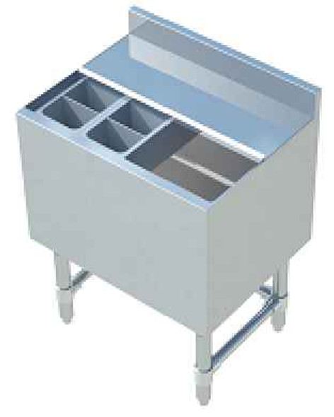 Sapphire SMIB-1824CP10 Underbar Ice Bin, 12" D insulated cabin, 24"L x 18