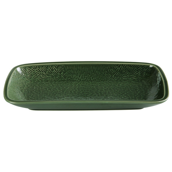 Yanco GG-512 Green Gem Porcelain Plate, 12"x6-3/8", rectangular (24/Case)