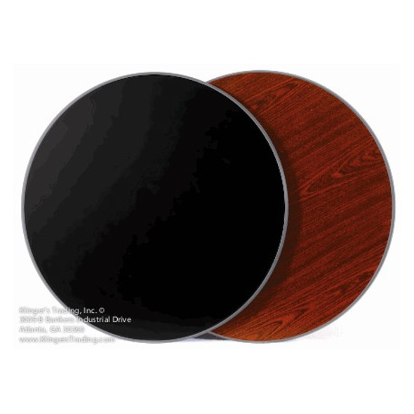 Klinger MB36-ROUND Table Top, round, 36" dia., Reversible, Mahogany/Black Klinger MB36-ROUND Table Top, round, 36" dia., Reversible, Mahogany/Black
