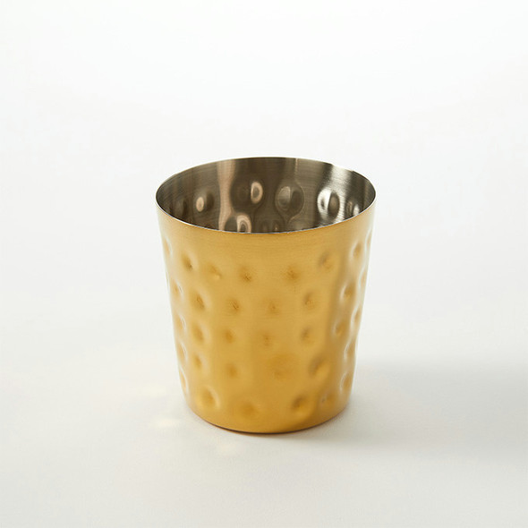 American Metalcraft FFCGH37 Fry Cup, 14 oz., 3.4", Stainless Steel, Gold Hammered