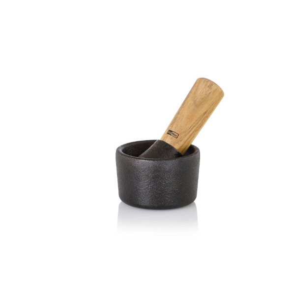 ADHOC MO12 Mortar & Pestle, Cast Iron/Acacia Wood, 3.2" ADHOC MO12 Mortar & Pestle, Cast Iron/Acacia Wood, 3.2"