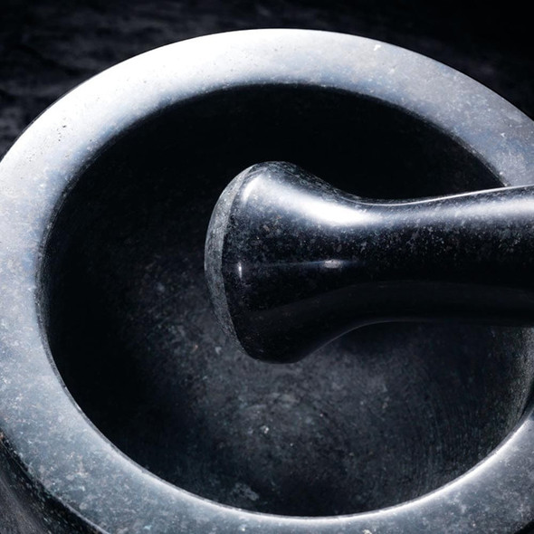 Cole & Mason H100279USA Black Granite Mortar & Pestle, 5.5", 8 lb, Black Cole & Mason H100279USA Black Granite Mortar & Pestle, 5.5", 8 lb, Black