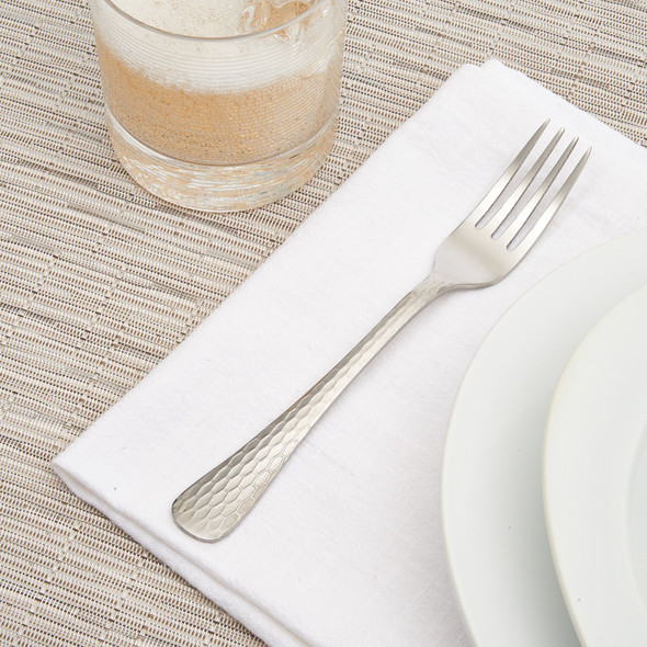 Winco 0023-05 Caspian Dinner Fork, Hammered Finish (12/Box) Winco 0023-05 Caspian Dinner Fork, Hammered Finish (12/Box)