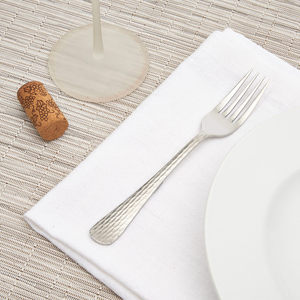 Winco 0023-06 Caspian Salad Fork, Hammered Finish (12/Box)