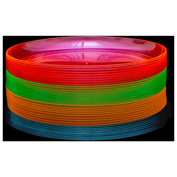 King Zak 88594 Neon Plate 9", Assorted Color (20/Pack)