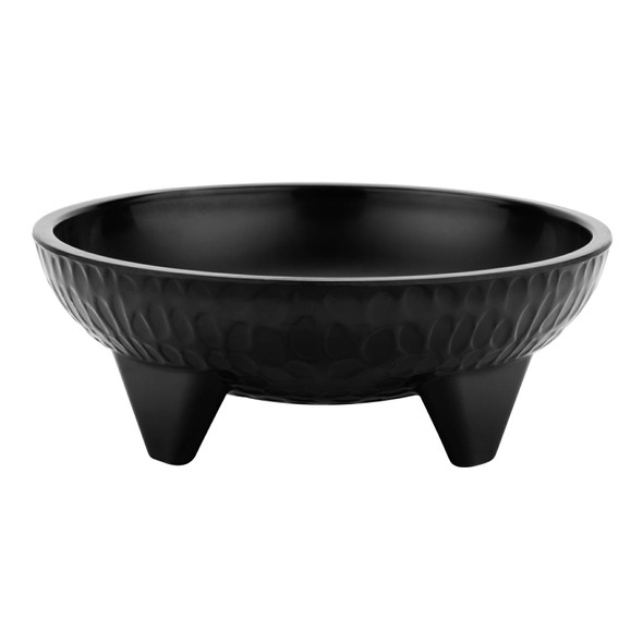 GET MOJ-803-BK Molcajete Salsa Dish, 26 oz., Black, w/4 Feet