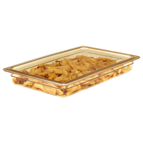 Cambro 12HP150 Food Pan, Full Size, 2-1/2" Deep, Amber