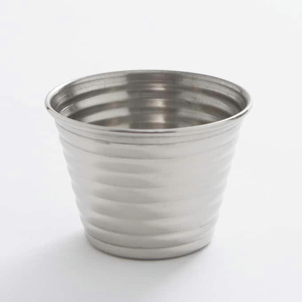 American Metalcraft RSC3 Sauce Dish, 1-1/2 oz, 2-1/4" x 1-5/8", Ribbed, Stainless Steel