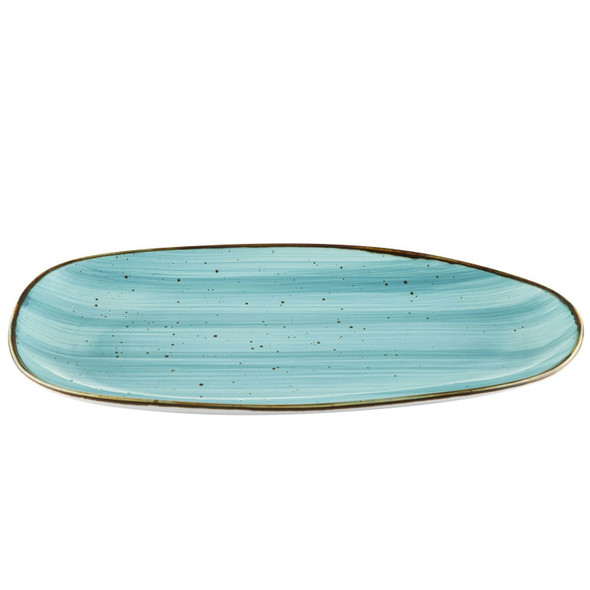 CAC TUS-614-TQS Tucson Platter, 13" x 6", oval, Turquoise, (12/Case)