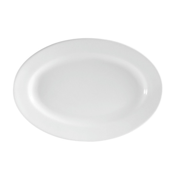CAC RCN-33 Clinton Porcelain Platter, 7" x 4", Oval, Super White (36/Case) CAC RCN-33 Clinton Porcelain Platter, 7" x 4", Oval, Super White (36/Case)