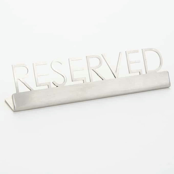 American Metalcraft SSR5 "Reserved" Sign, Stainless Steel