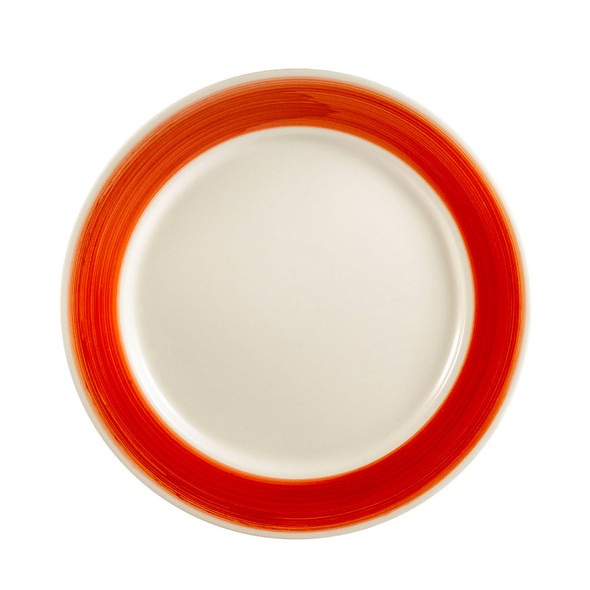 CAC R-16-R Rainbow Plate, 10-1/2" dia., Red, (12/Case)