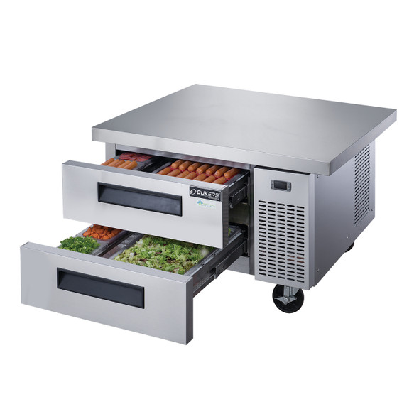Dukers DCB48-D2 48" Refrigerated Chef Base, Side-Mounted, Self-Contained