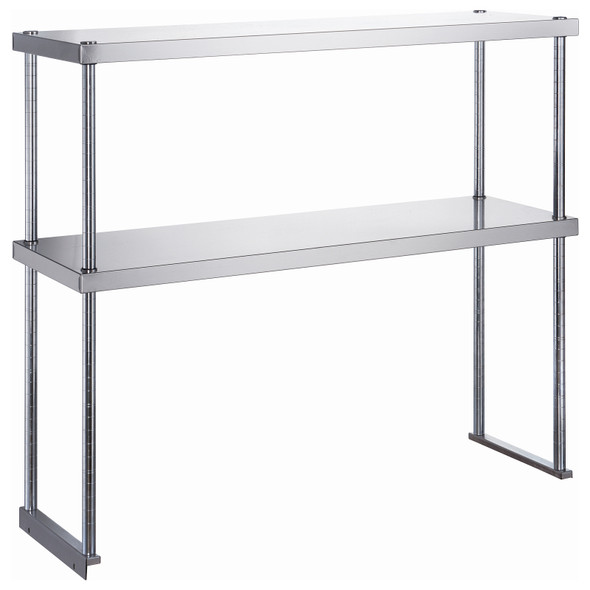 Dukers DCOS-1862 62" Double Overshelf, Stainless Steel, 18"D x 32"H Dukers DCOS-1862 62" Double Overshelf, Stainless Steel, 18"D x 32"H