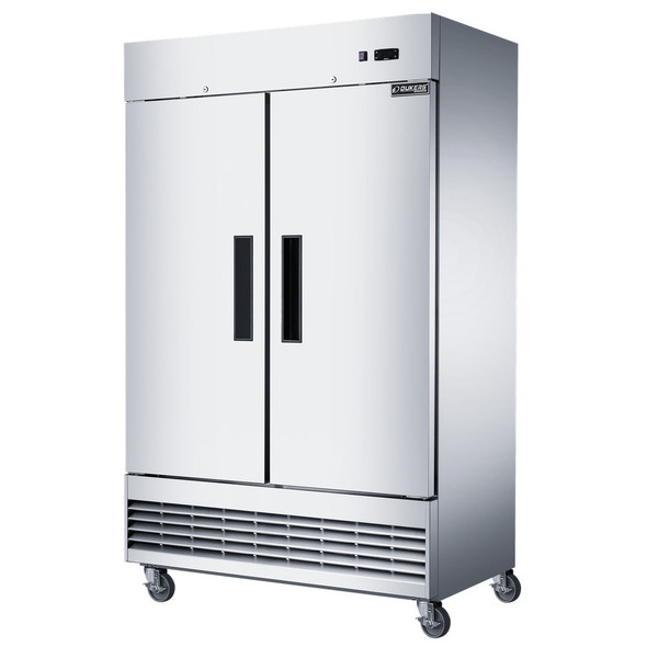 Dukers D47ER 47 1/4" Two-Section Reach-In Refrigerator, Shallow Depth, Bottom Mount