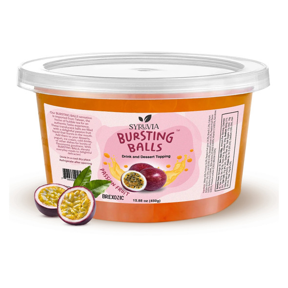 Syruvia BB-5720 Popping Boba Passion Fruit Flavored, 1 LB