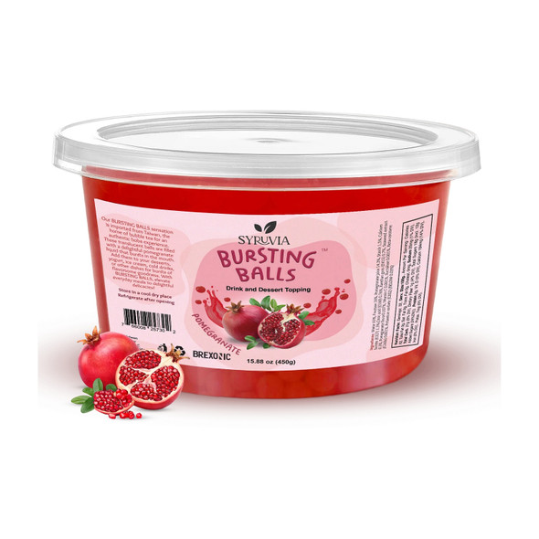 Syruvia BB-5722 Popping Boba Pomegranate Flavored, 1 LB