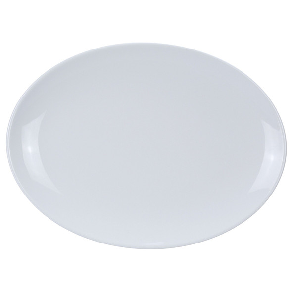 Yanco CO-214 Platter, 14" x 10", Oval, Melamine, White (12/Case)