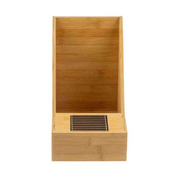 TABLECRAFT 12643 Single Airpot Rack, Include drip tray, Natural Bamboo