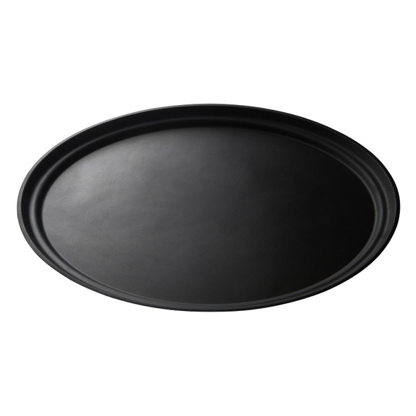 Cambro 2900CT110 Camtread Serving Tray, oval, 23-1/2"x28-7/8", Black