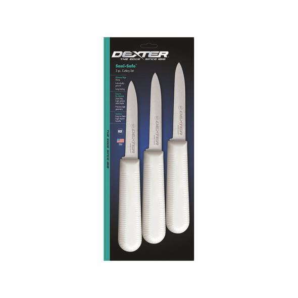 Dexter 15383 Cook's Style Paring Knife, 3-1/4", White 3pchandle (3pc/Pack) Dexter 15383 Cook's Style Paring Knife, 3-1/4", White 3pchandle (3pc/Pack)