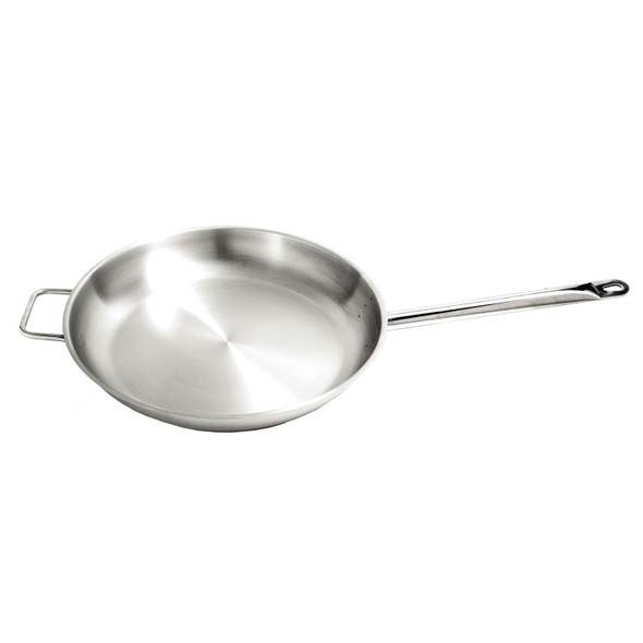 CAC S1FP-14H Fry Pan, 14", Induction Ready, Stainless Steel, Tri-Ply
