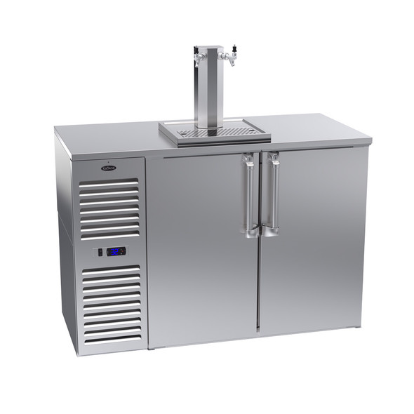 Krowne DB52 Draft Beer Cooler, two-section, 52"W x 25"D, side mount