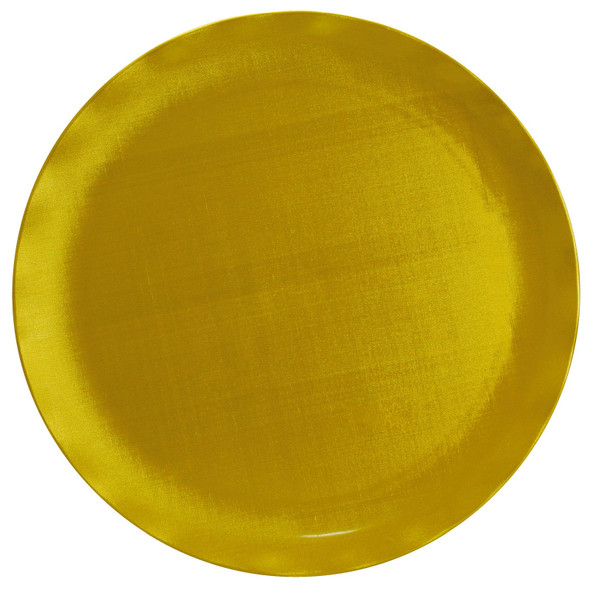 Yanco CAT-1020G Catering Plate, 20", Round, Melamine, Gold
