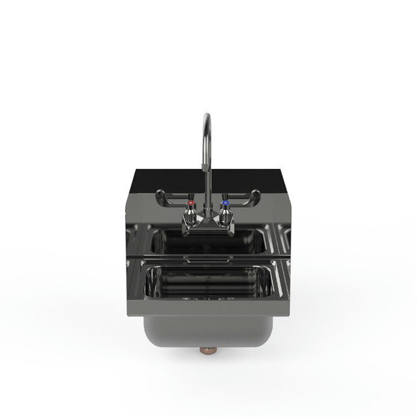 Atosa SH12SD Hand Sink, Wall-mount, 12"x 16", Left/Right Splashes