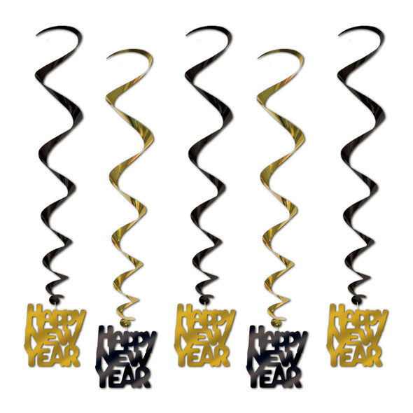 Beistle Happy New Year Whirls - (5pc/Pack)