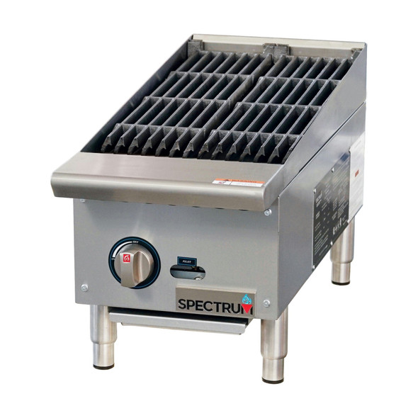 Winco NGCB-12R Natural Gas Countertop Radiant Charbroiler, 12-Inch Wide