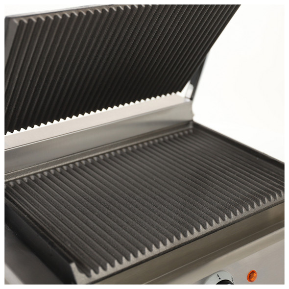 ADCRAFT SG-811E Panini Grill, single, 13-1/4" x 9-1/4" Grooved Plate