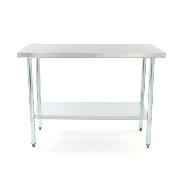 ADCRAFT WT-2448-E Work Table, 48"W x 24"D, Stainless & Galvanized Shelf